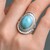 Anillo en plata con Larimar (Dallas Prince Designs)