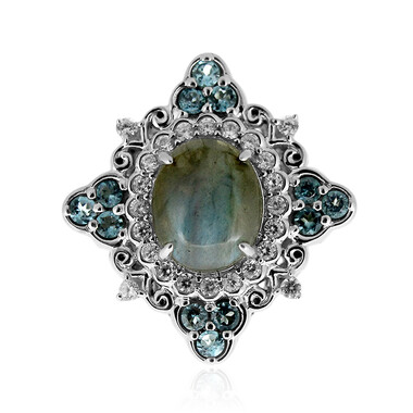 Bague en argent et Labradorite (Dallas Prince Designs)