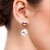 Boucles d'oreilles en argent et Topaze blanche