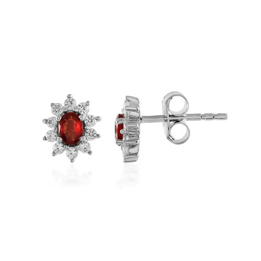 Orecchini in argento con Rubino Tanzania