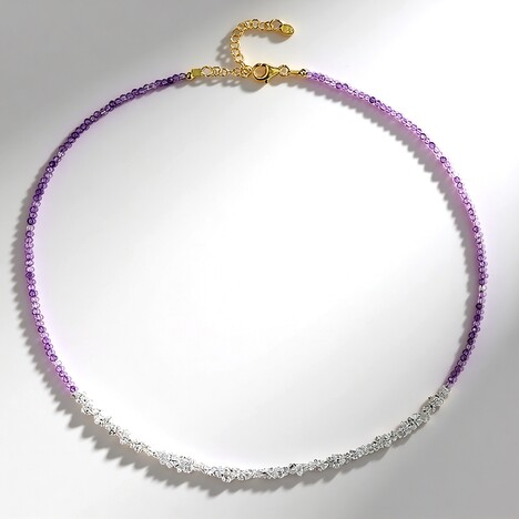 Collana in argento con Ametista Zambiana