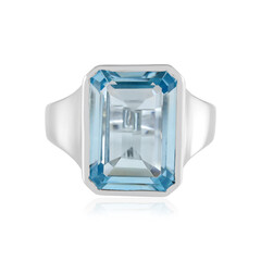 Himmelblauer Topas-Silberring