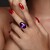 Anillo en plata con Amatista de Zambia