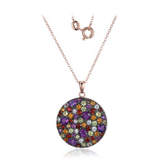 Collar en plata con Granate de Mozambique