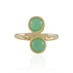 Zilveren ring met chrysopraasstenen (KM by Juwelo)