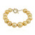 Goldene Süßwasserzuchtperlen-Silberarmband (TPC)