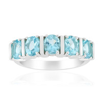 Blue Apatite Silver Ring (Pallanova)