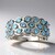 Bague en argent et Topaze bleu Suisse