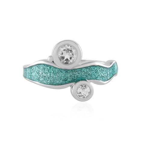 Bague en argent et Topaze blanche (Adela Silber)