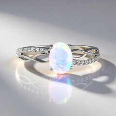 Anello in argento con Opale di Welo