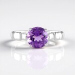 Anello in argento con Ametista Siberiana (de Melo Essence)