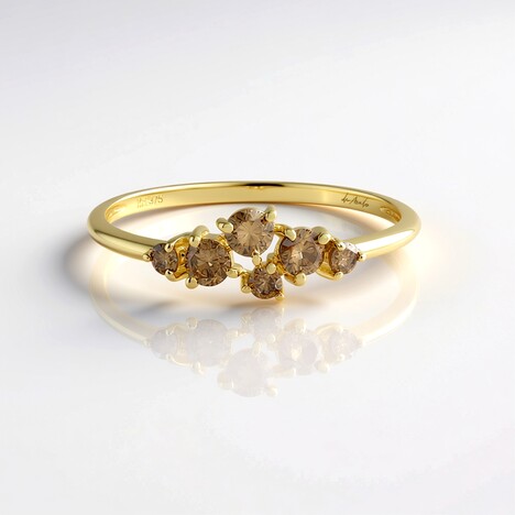 Bague en or et Diamant champagne I2 (de Melo Gold)