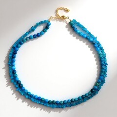 Collana in argento con Apatite Blu Neon