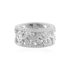 Zilveren ring met zirkonen