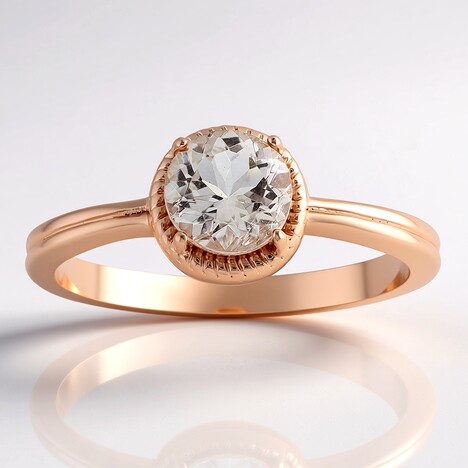 Anello in argento con Morganite Brasiliana