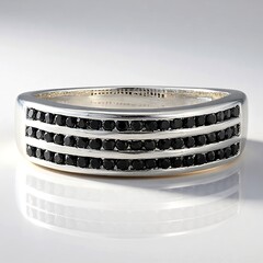 Anello in argento con Spinello Nero