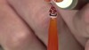 Pendientes en plata con Calcedonia naranja (KM by Juwelo)