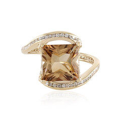 Bague en or et Topaze Champagne (de Melo)