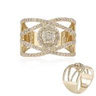 I2 Schokoladen-Brillant-Goldring (SUHANA)