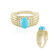 Bague en or et Turquoise Sleeping Beauty (Ornaments by de Melo)