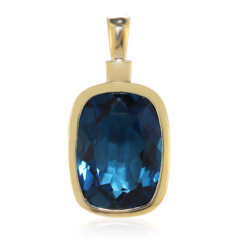 Gouden hanger met een Londen-blauwe topaas (Tenner Diniz)