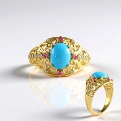Anello in argento con Turchese Sleeping Beauty (Faszination Türkis)
