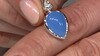 Zilveren hanger met een Blauwe Onyx