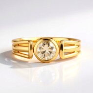 Anello in oro con Diamante Cioccolato I2 (SUHANA)