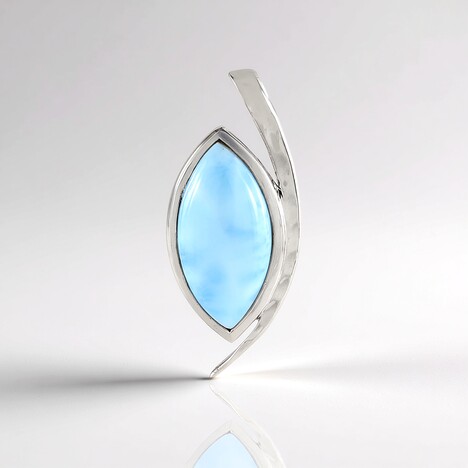 Ciondolo in argento con Larimar (MONOSONO COLLECTION)