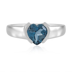 Zilveren ring met een Londen-blauwe topaas
