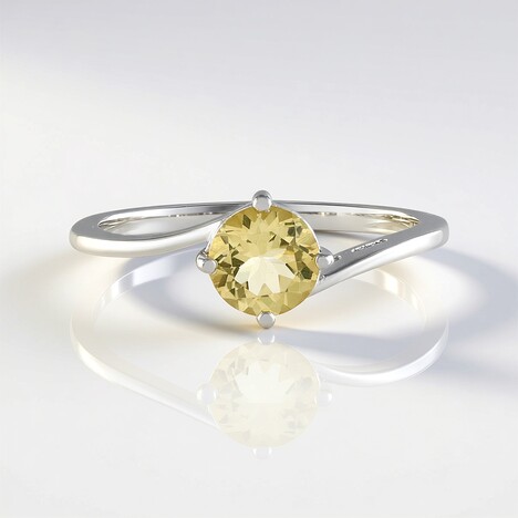 Anello in argento con Berillo Giallo