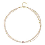 Edelstein-Silberhalskette