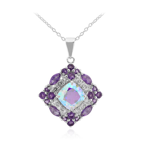 Collar en plata con Cuarzo Rayo de luna