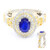 Bague en argent et Spinelle bleu cobalt (Gems en Vogue)