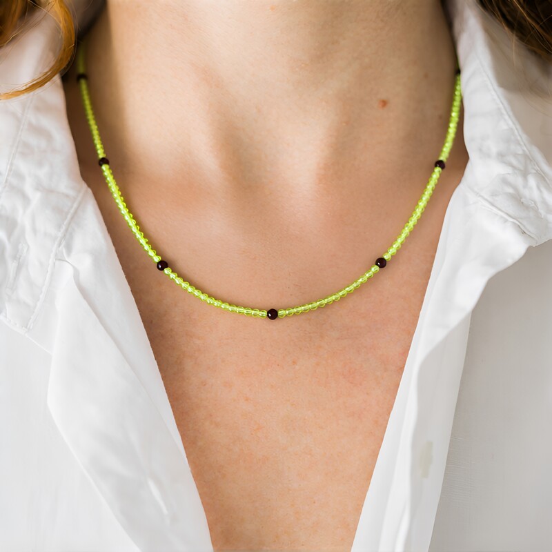 Collana in argento con Peridoto