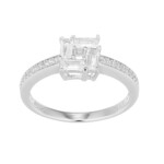 Weißer Topas-Silberring