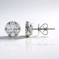 Boucles d'oreilles en or et Diamant SI1 (H) (CIRARI)