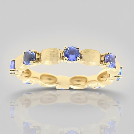 Anello in oro con Tanzanite AAA (de Melo Gold)