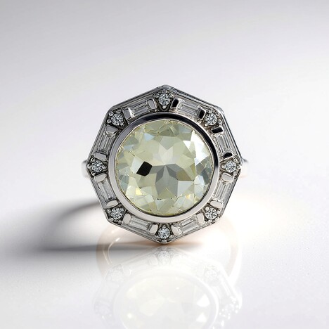 Ciondolo in argento con Ametista Verde (MONOSONO COLLECTION)