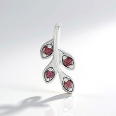 Ciondolo in argento con Zircone Rosa