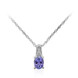 Collier en argent et Tanzanite