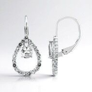 Boucles d'oreilles en argent et Topaze blanche