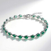 Bracciale in argento con Quarzo Verde