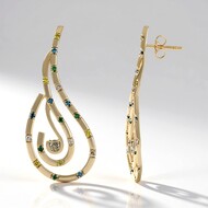 9K I2 Brown Diamond Gold Earrings (SUHANA)