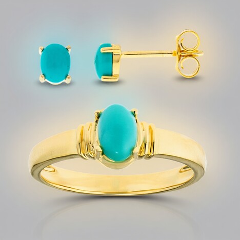 Anello in argento con Turchese Sleeping Beauty