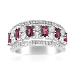 Zilveren ring met rhodolieten