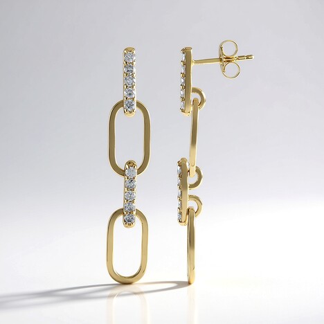 Orecchini in oro con Diamante I1 (H) (de Melo Gold)