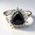 Anello in argento con Ossidiana Fiocco di Neve