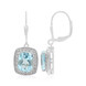 Himmelblauer Topas-Silberohrringe