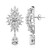 Zilveren oorbellen met witte topaasstenen